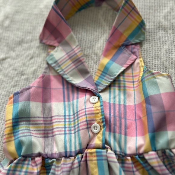 Girls Plaid Halter Sundress w A Collar.
Size 4T - Picture 3 of 6